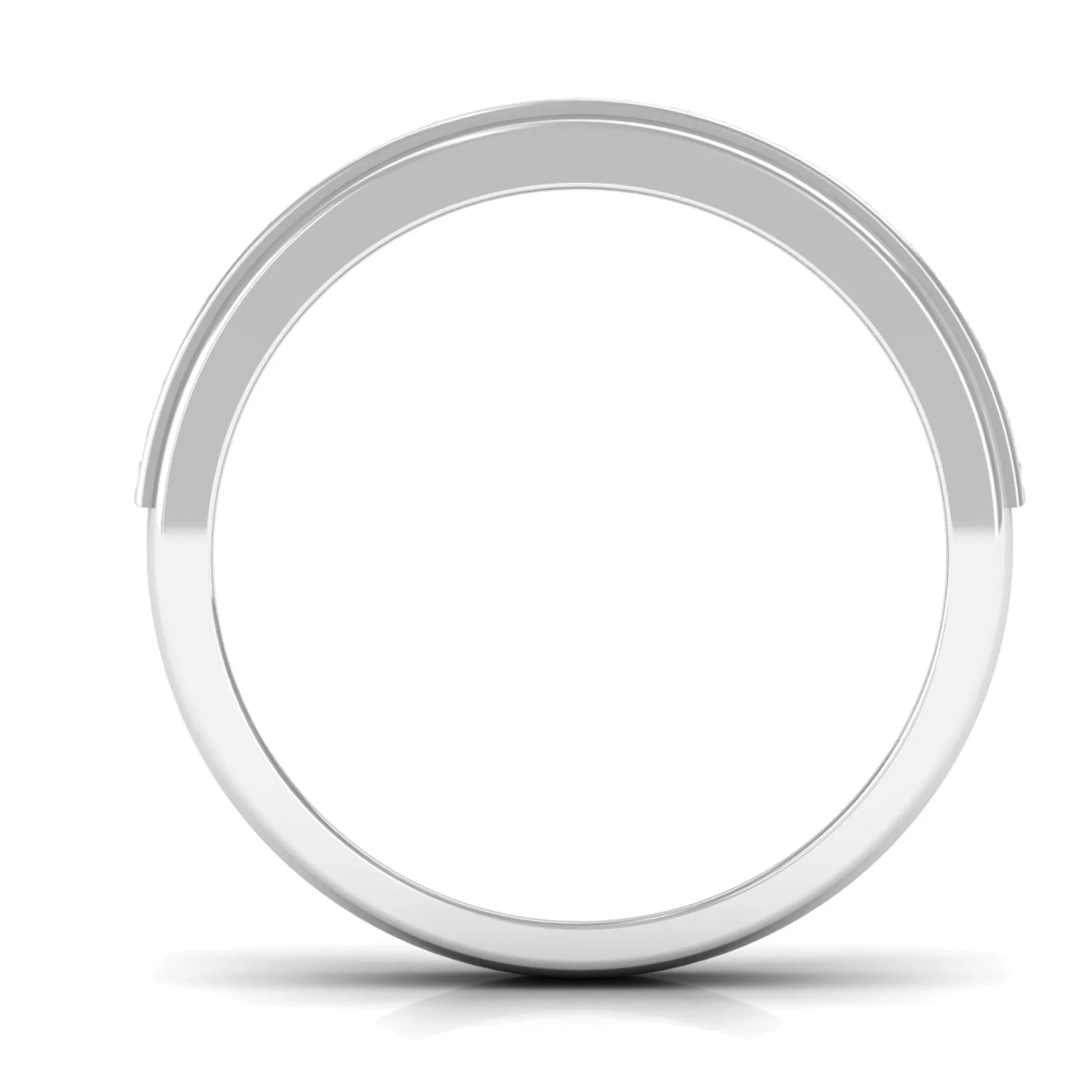 Natural Diamond Wedding Band in Prong Setting