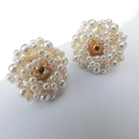 Old retro clip on earrings