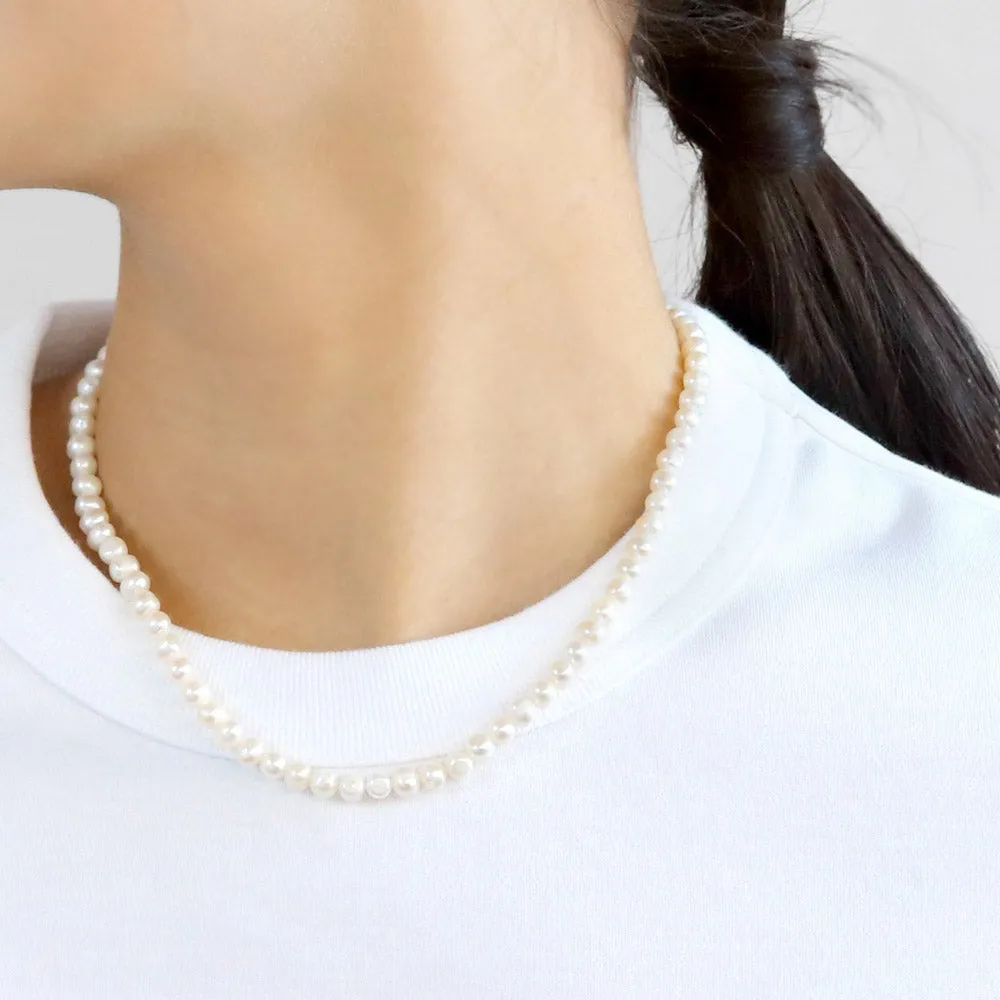Organic Shape Pearl Necklace