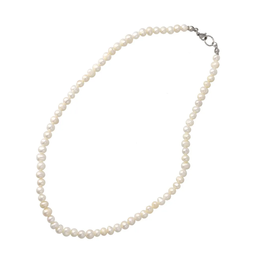 Organic Shape Pearl Necklace