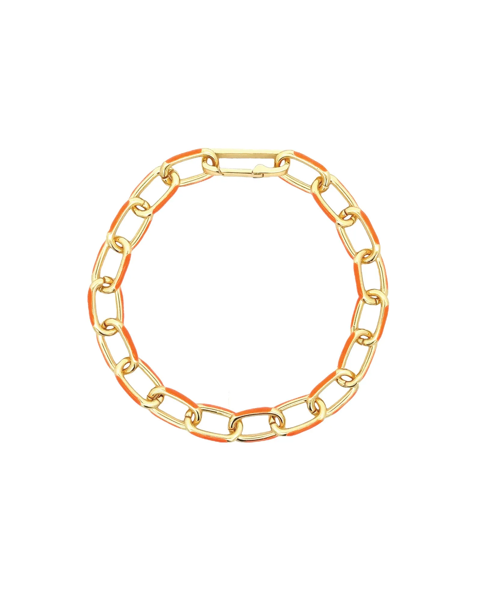 Oval Link Enamel Bracelet