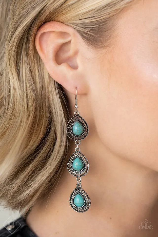 Paparazzi Earring ~ Desertscape Dweller - Blue