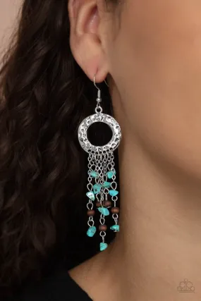 Paparazzi Earring ~ Primal Prestige - Blue