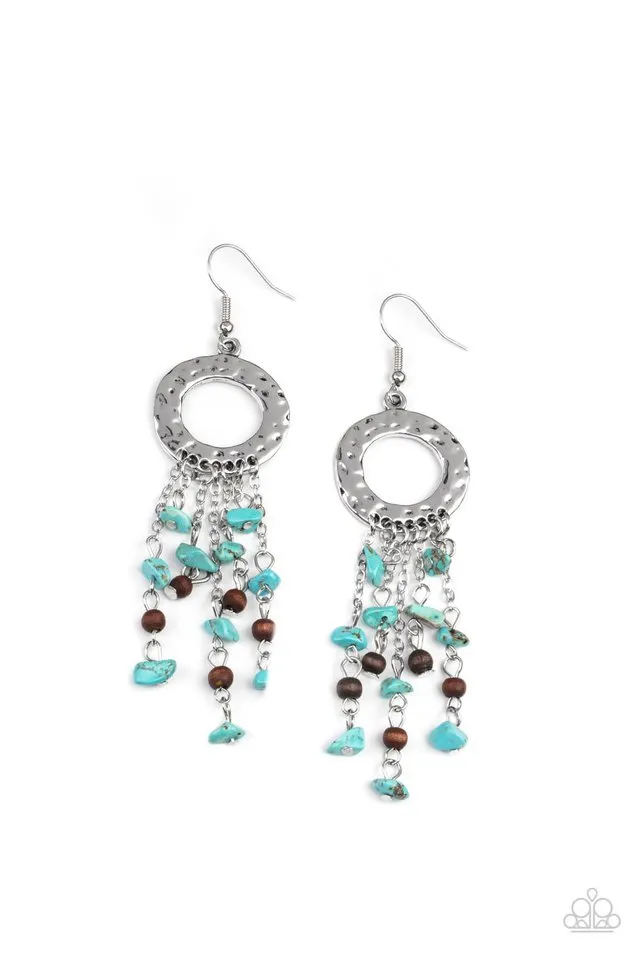 Paparazzi Earring ~ Primal Prestige - Blue
