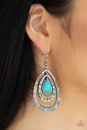 Paparazzi Earring ~ Terra Teardrops - Multi