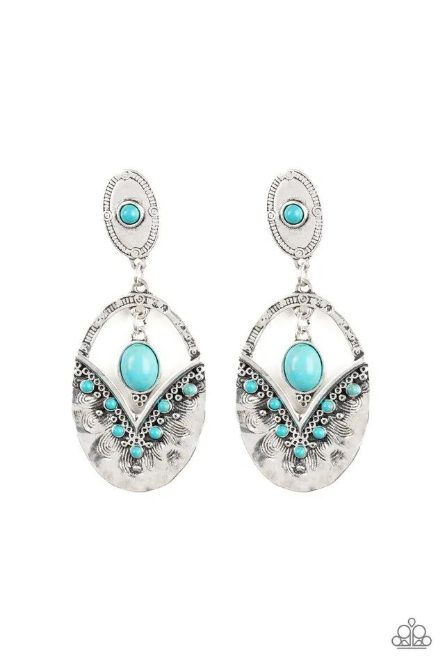 Paparazzi Earring ~ Terra Tribute - Blue