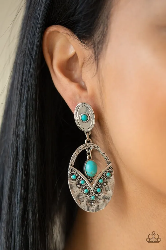 Paparazzi Earring ~ Terra Tribute - Blue