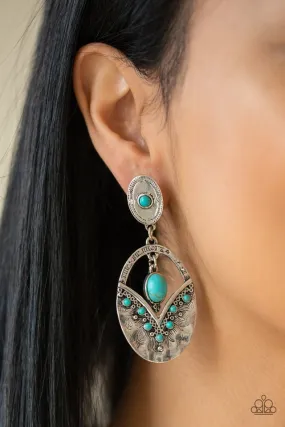 Paparazzi Earring ~ Terra Tribute - Blue