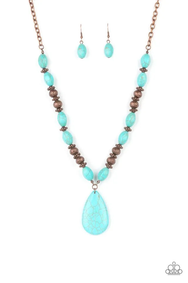 Paparazzi Necklace ~ Blazing Saddles - Copper