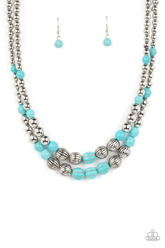 Paparazzi Necklace ~ Country Road Trip - Blue