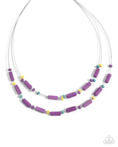 Paparazzi Necklace ~ Earthy Extrovert - Purple