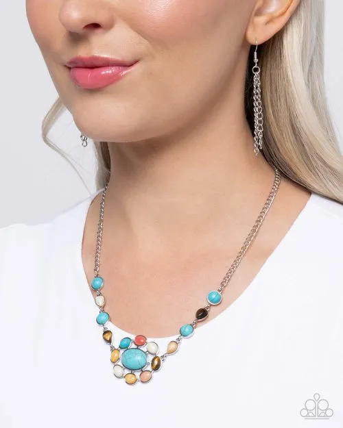 Paparazzi Necklace ~ Enigmatic Ease - Blue