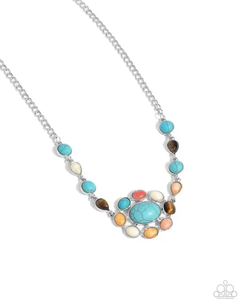 Paparazzi Necklace ~ Enigmatic Ease - Blue