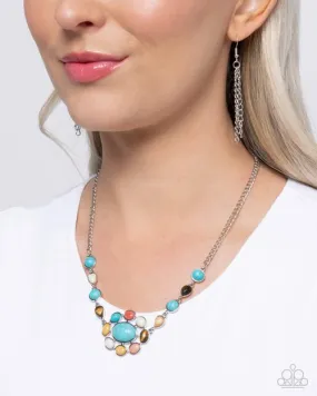 Paparazzi Necklace ~ Enigmatic Ease - Blue