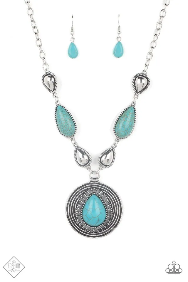 Paparazzi Necklace ~ Saguaro Soul Trek - Blue