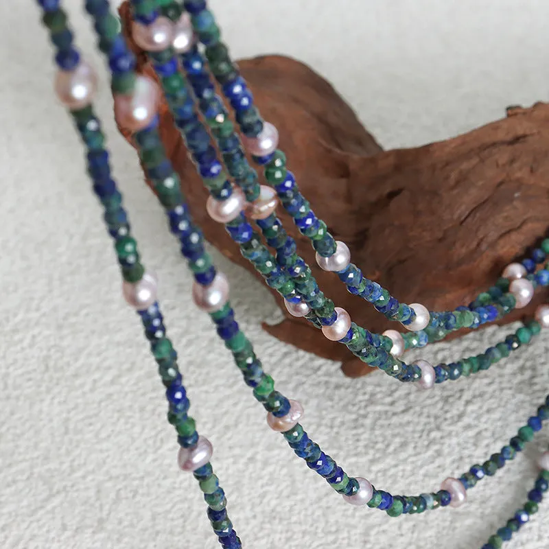 Pearl and Lapis Lazuli Necklace