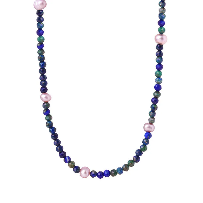 Pearl and Lapis Lazuli Necklace