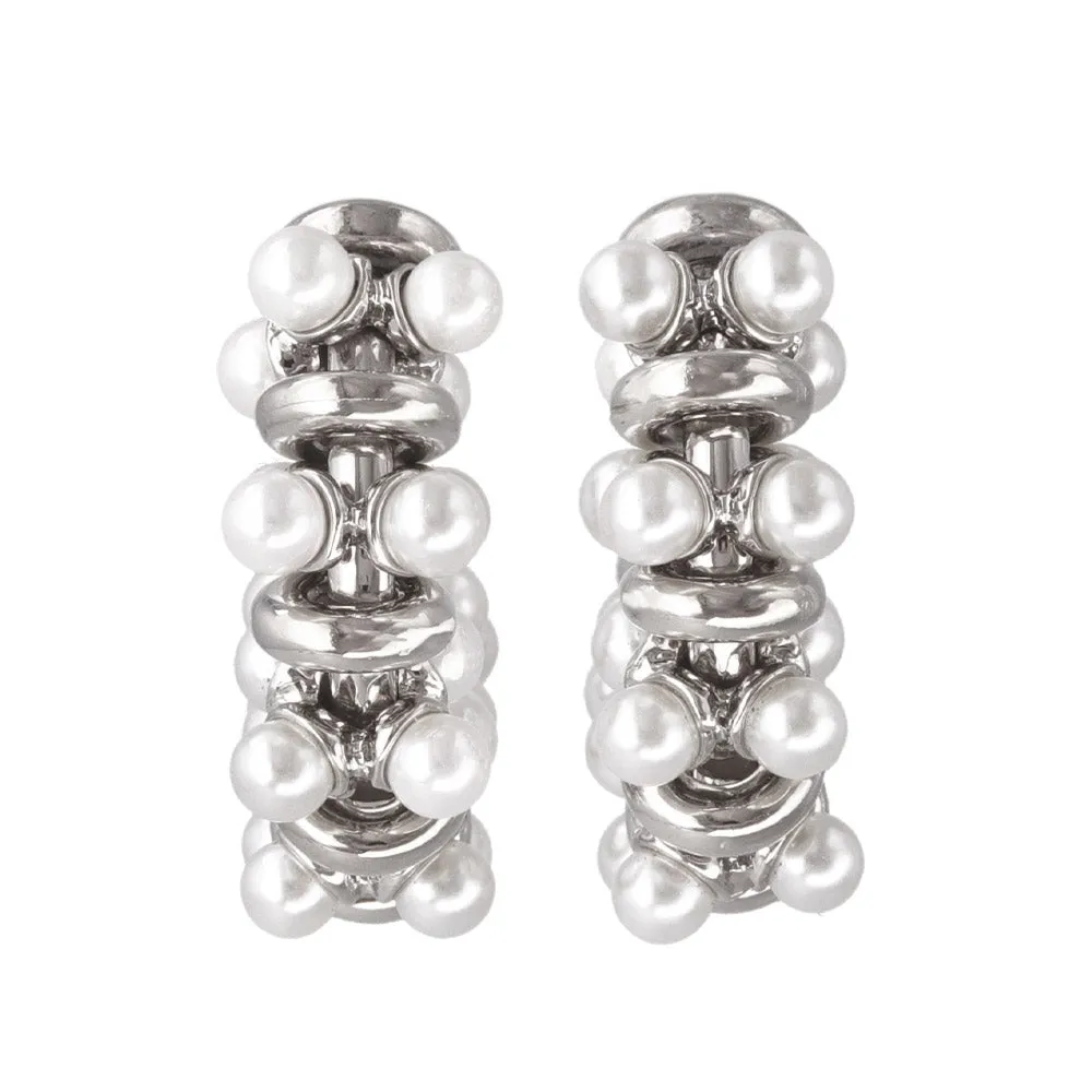 Pearlized Fancy Hoop Earrings