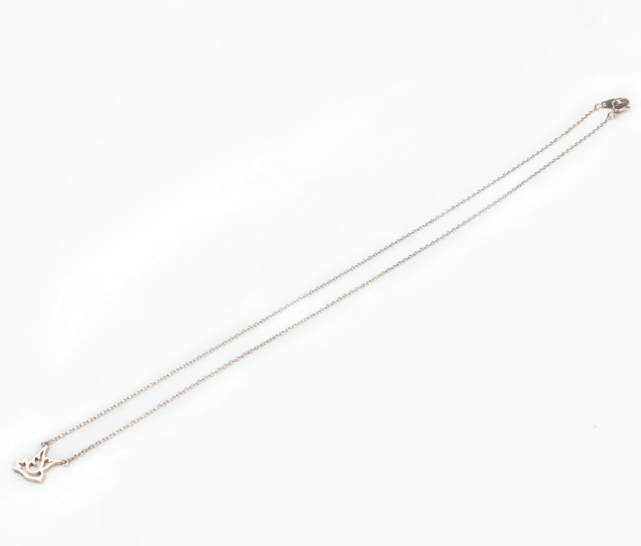 Pleasant Presence Rose Gold Bird Necklace
