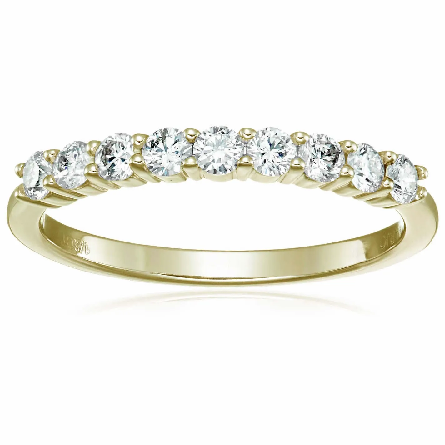 Prong Diamond Wedding Band in 14k Gold