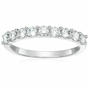 Prong Diamond Wedding Band in 14k Gold