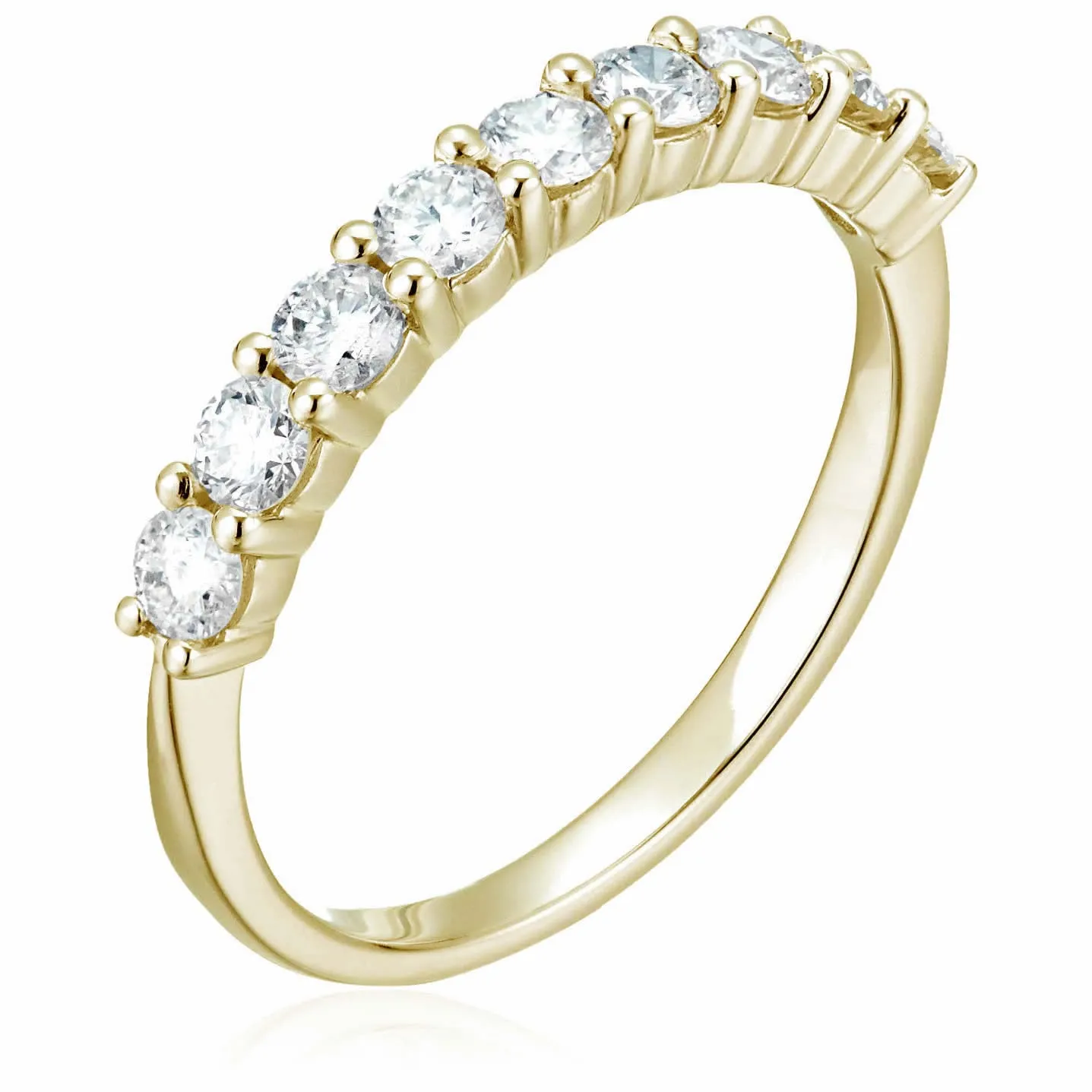 Prong Diamond Wedding Band in 14k Gold