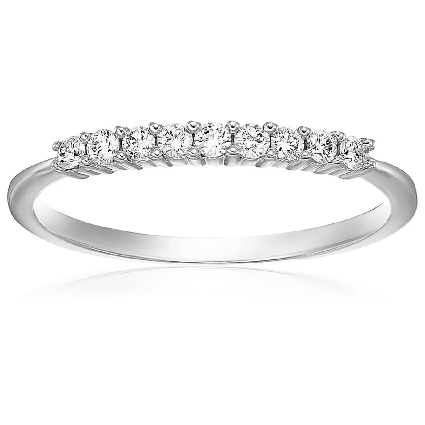 Prong Diamond Wedding Band in 14k Gold