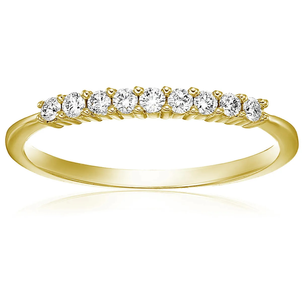 Prong Diamond Wedding Band in 14k Gold