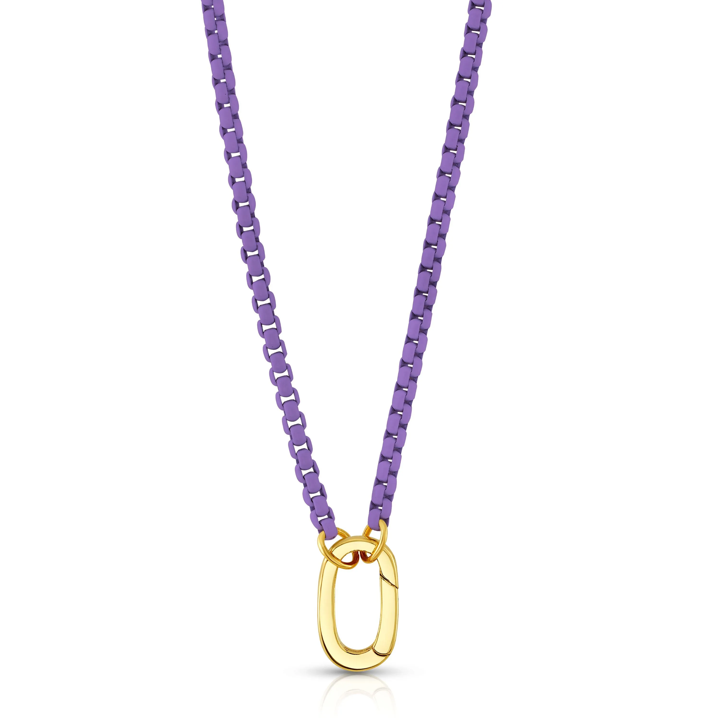 PURPLE ENAMEL CONNECTOR NECKLACE