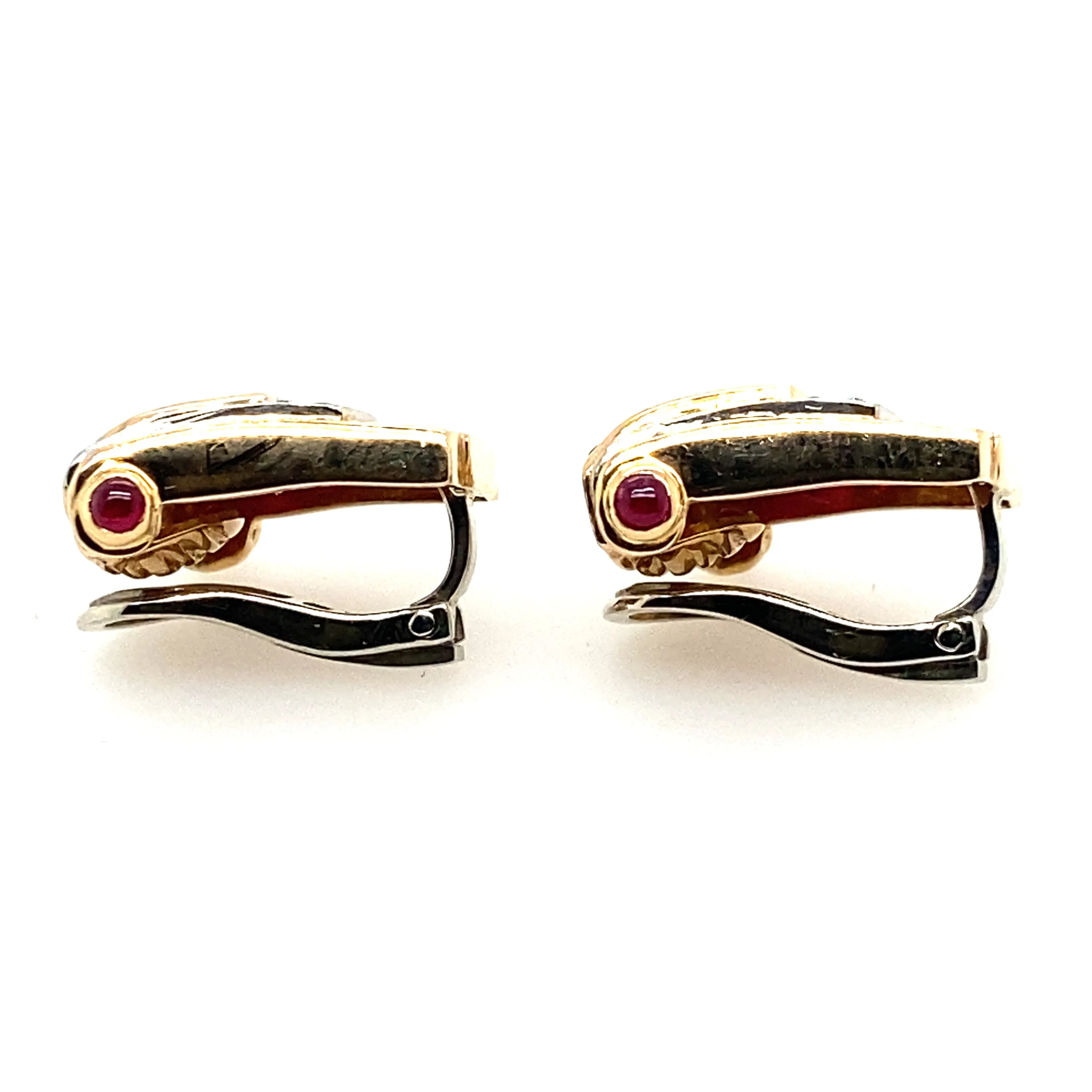 Retro gold and diamond earrings