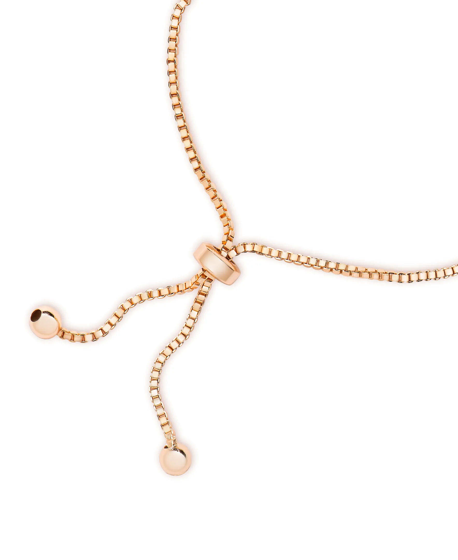Rose Gold Plated Diamond Accent "X" & Heart Adjustable Bracelet