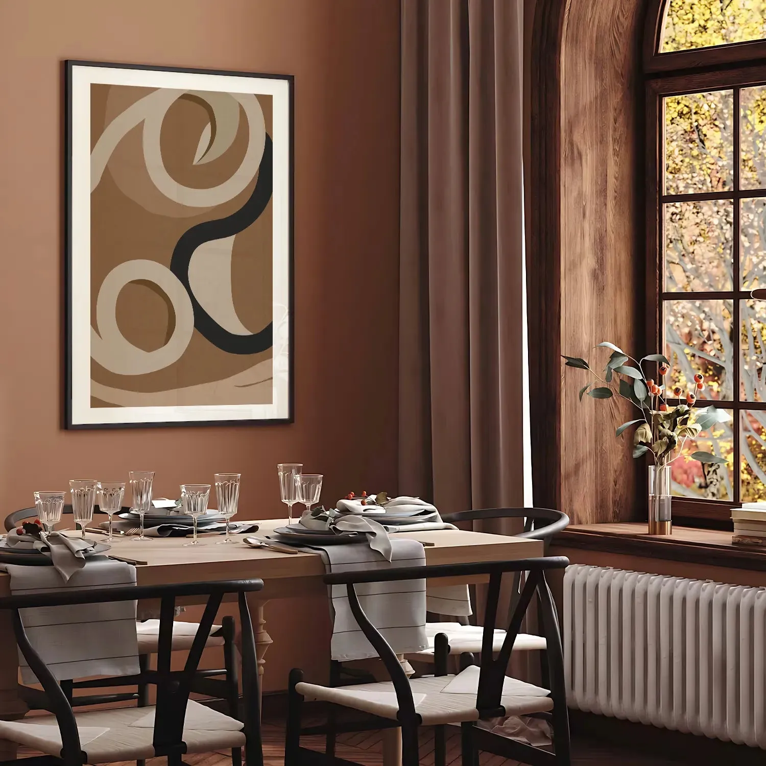 Shapes & Irregular Earthy BOHO Art- Set Of 2