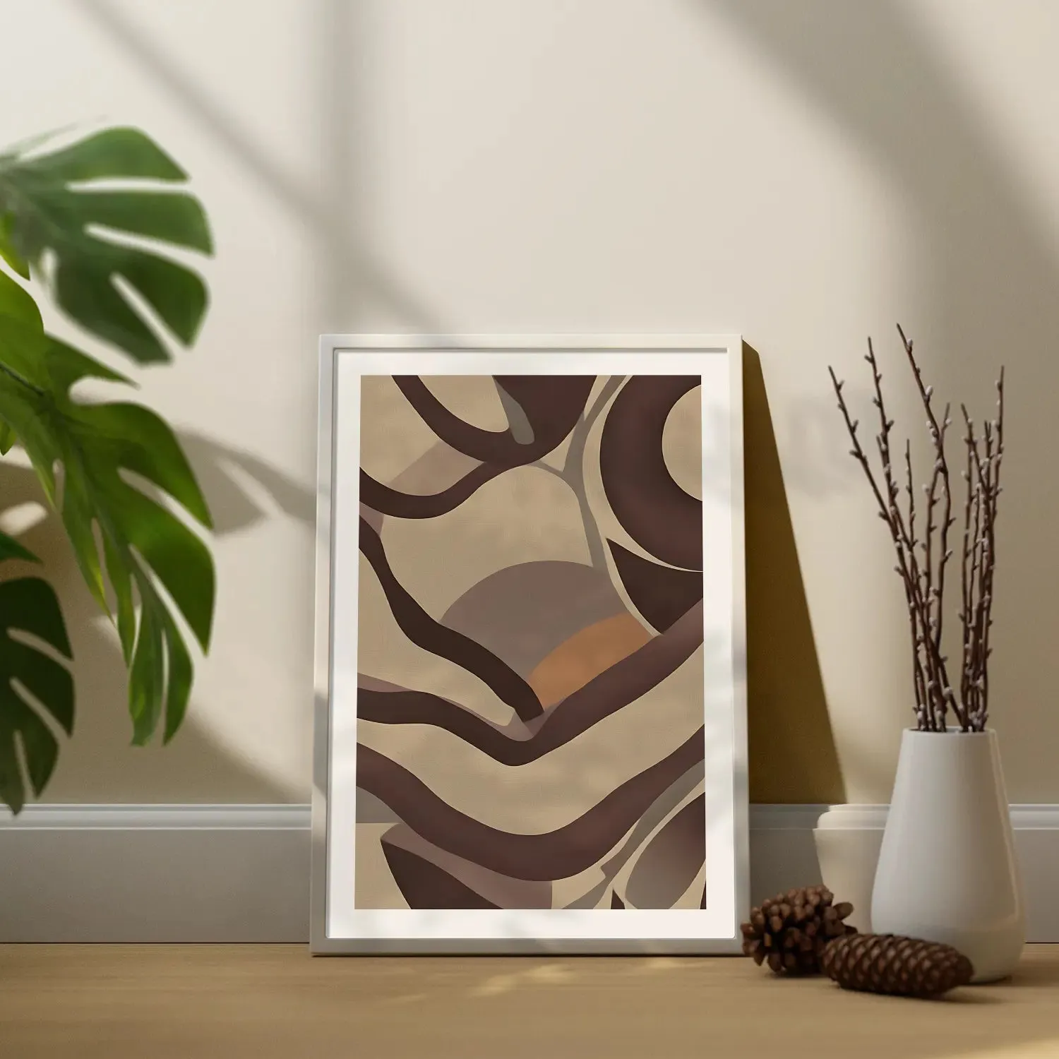 Shapes & Irregular Earthy BOHO Art- Set Of 2