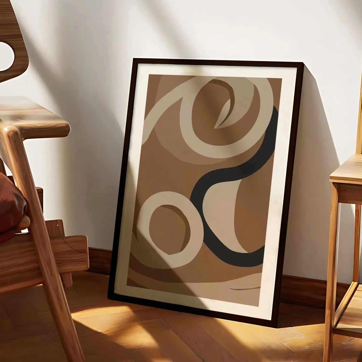 Shapes & Irregular Earthy BOHO Art- Set Of 2