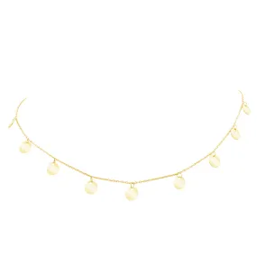 Shimmering Multi Golden Eclipse Choker Necklace- Adjustable