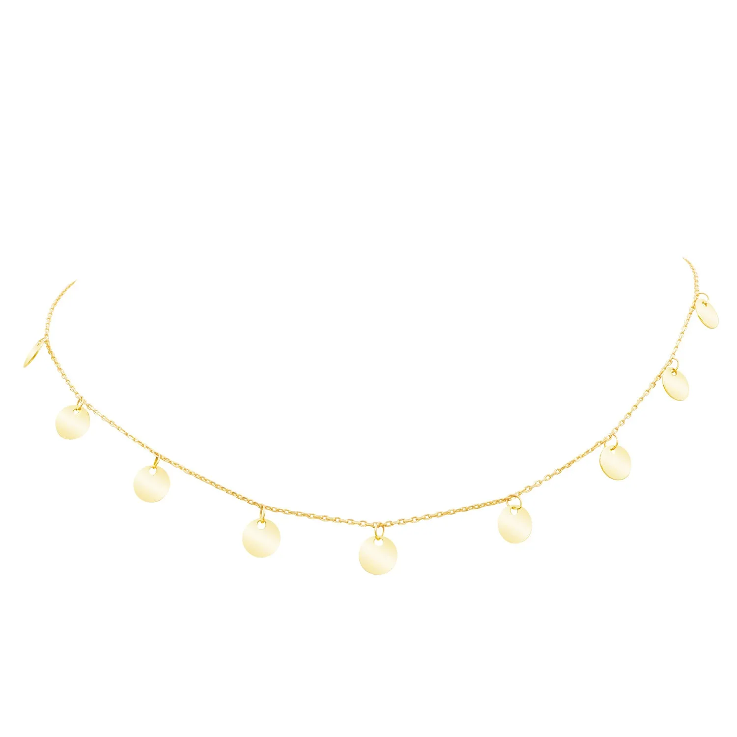 Shimmering Multi Golden Eclipse Choker Necklace- Adjustable