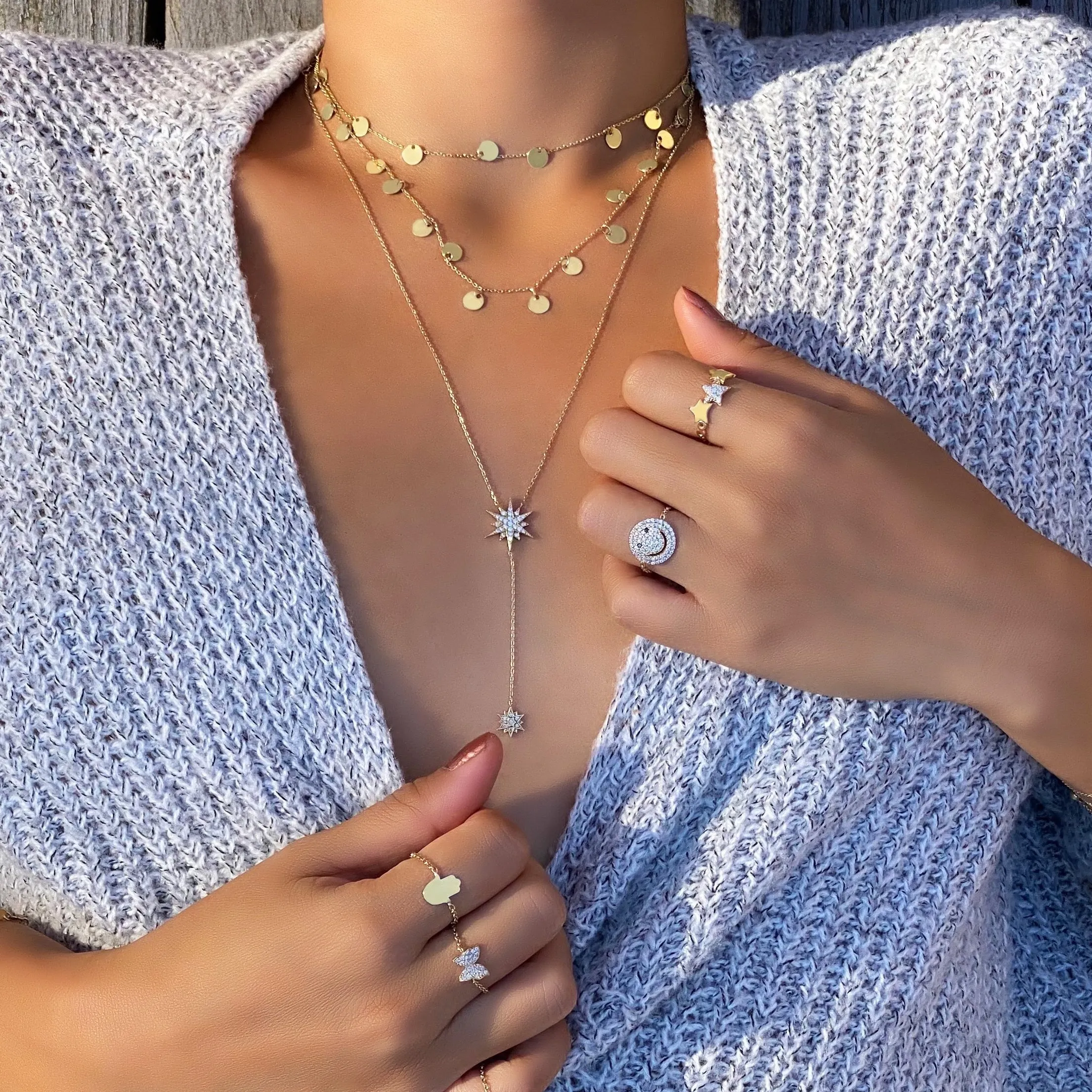 Shimmering Multi Golden Eclipse Choker Necklace- Adjustable