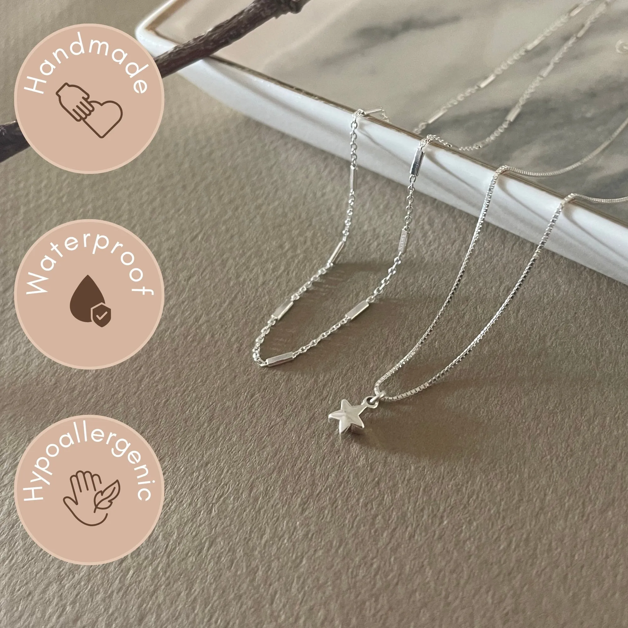 Silver Star Charm Necklace