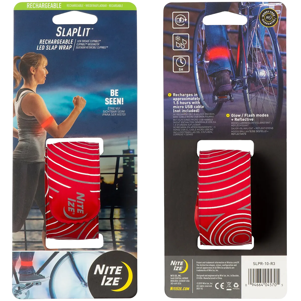 SlapLiT  Rechargeable LED Slap Wrap Red