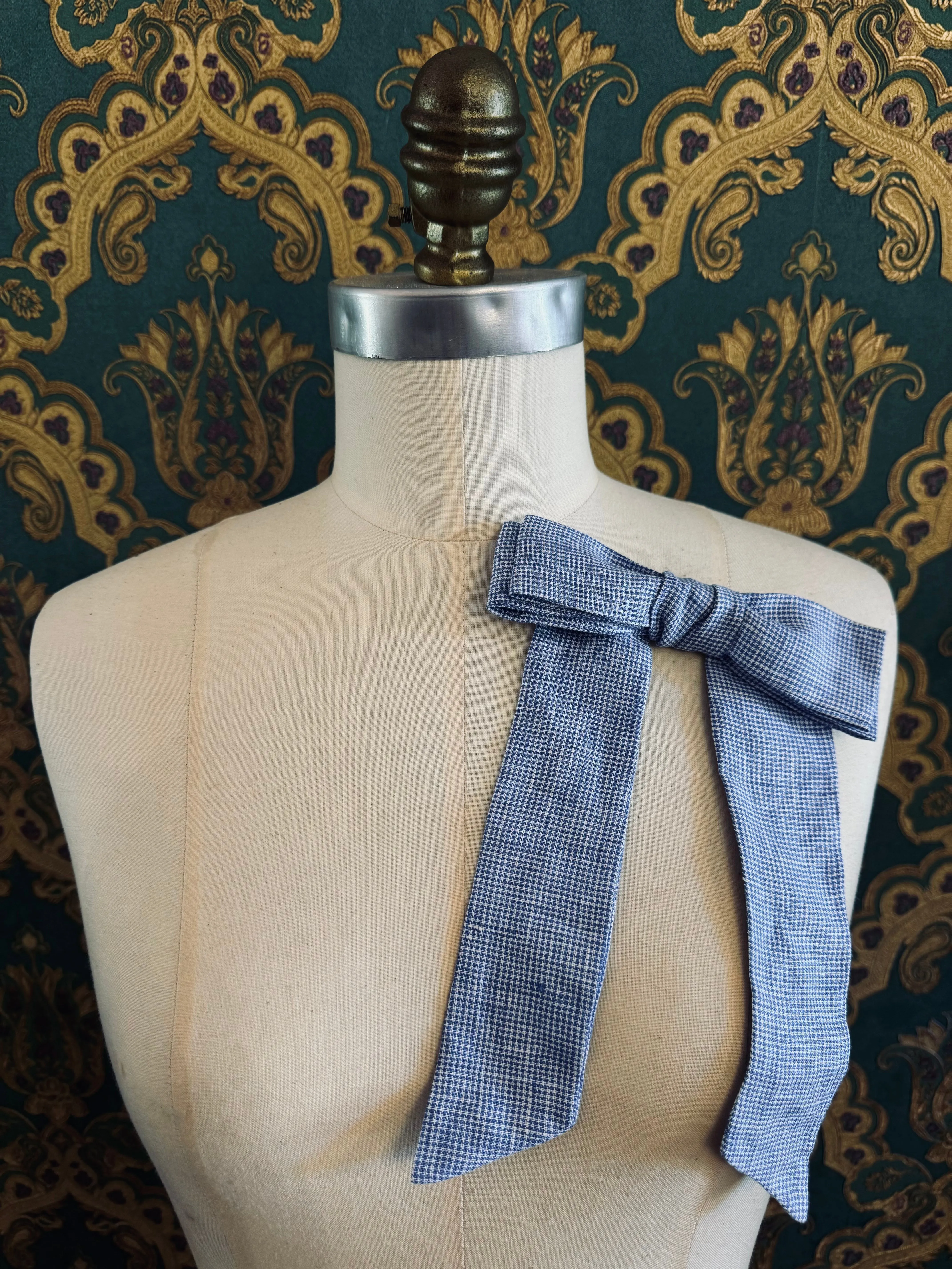 Sofia Linen Bow Brooch