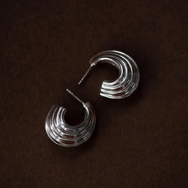 SOLINA Hoop Earrings Silver