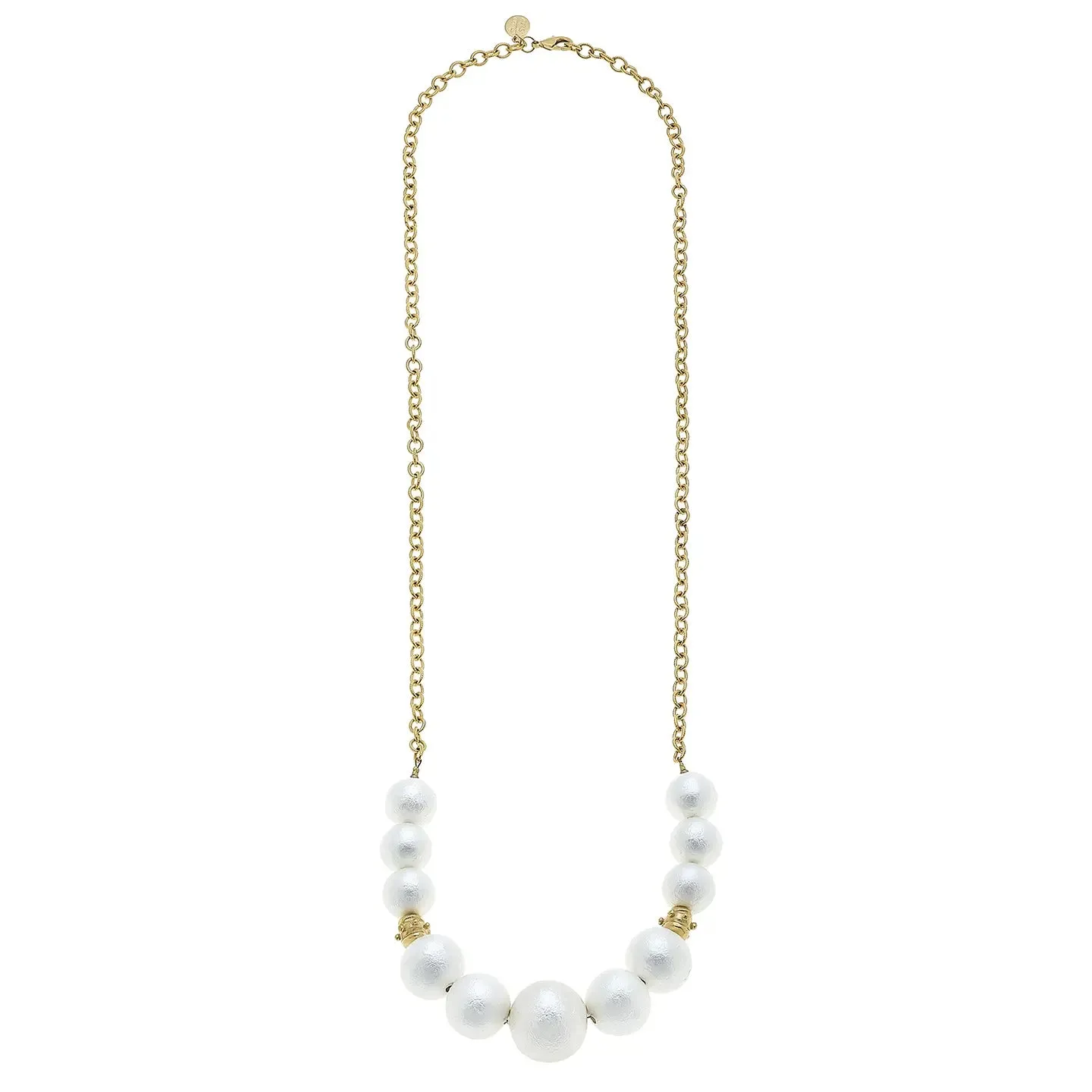 Susan Shaw - Necklace - Gold Chain and Cotton Pearl