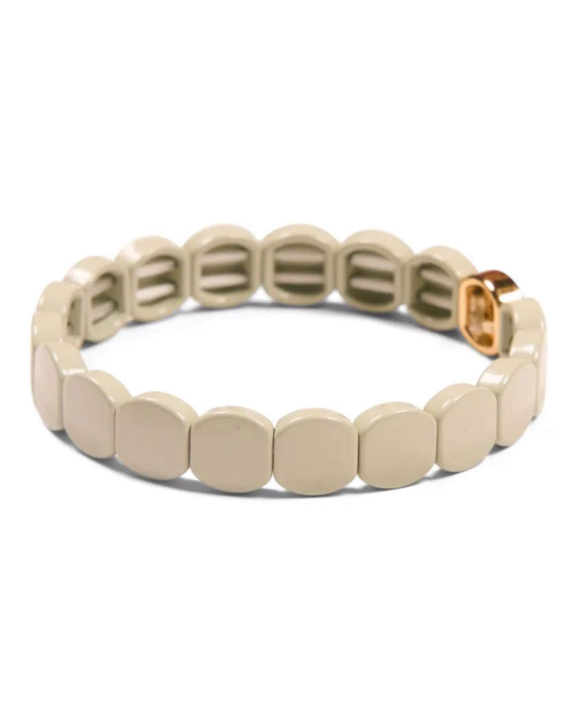 Sweet Tart Gray Octagon Tile Bracelet