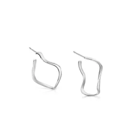 Tidal Small Hoop Earrings in Sterling Silver