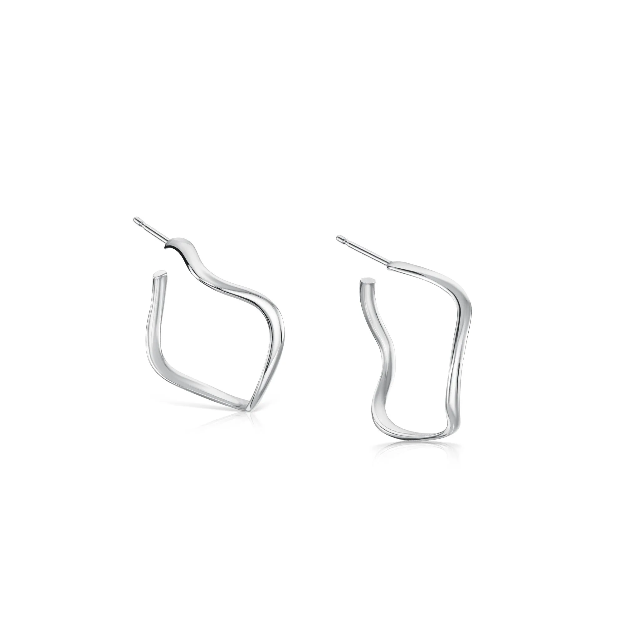 Tidal Small Hoop Earrings in Sterling Silver