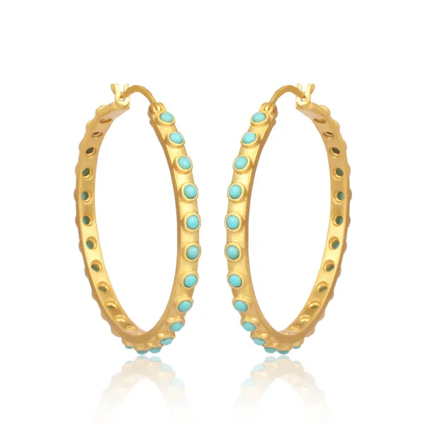 Turquoise Hoop Earrings