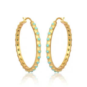Turquoise Hoop Earrings
