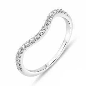 Uneek Curved Ring 14K White Gold RB039U