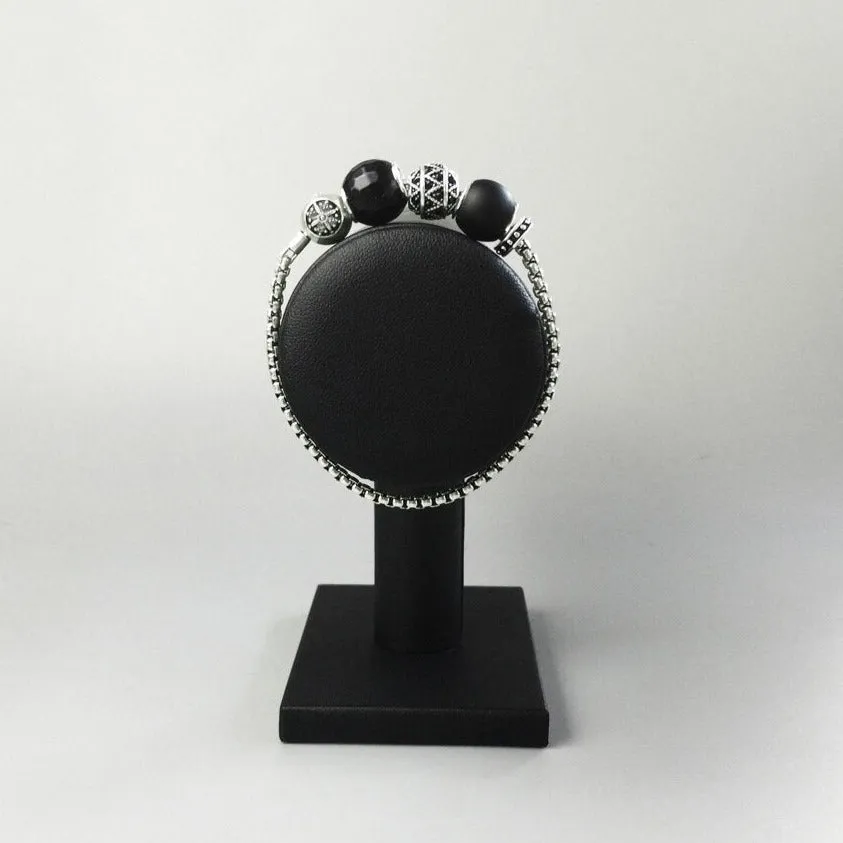 Unique Black Punk Karma Beads Bracelet