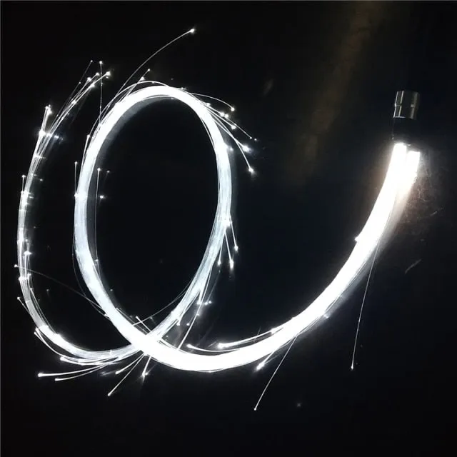 USB Chargeable Colorful LED Fiber Optic Whip Dance Whip Glowing Hand Rope Flash Whip  Atmosphere Props for Dance Festival Party